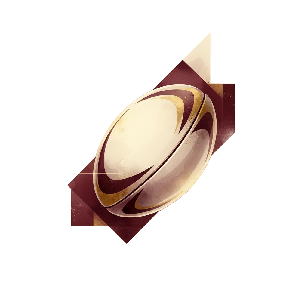Stylized rugby ball
